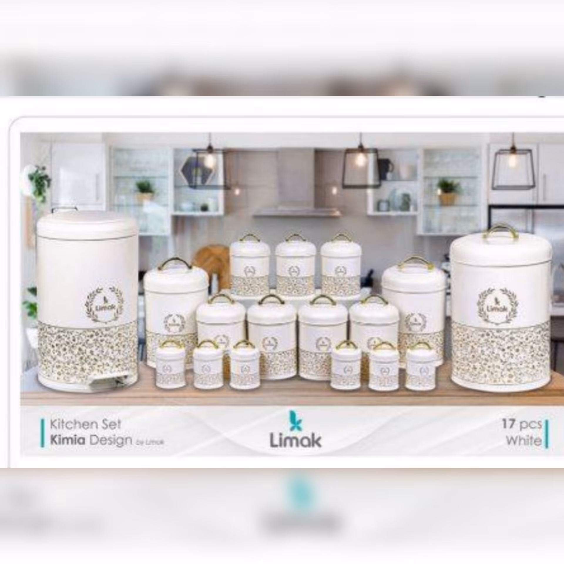 سرویس آشپزخانه 17 پارچه برند LIMAK طرح کیمیا در 4 رنگ سفید.  کرم . طوسی.  مشکی 