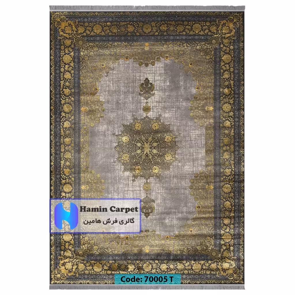 فرش 12 متری 700شانه تراکم 2100 برجسته طرح ترنج دار کد SZ70005T