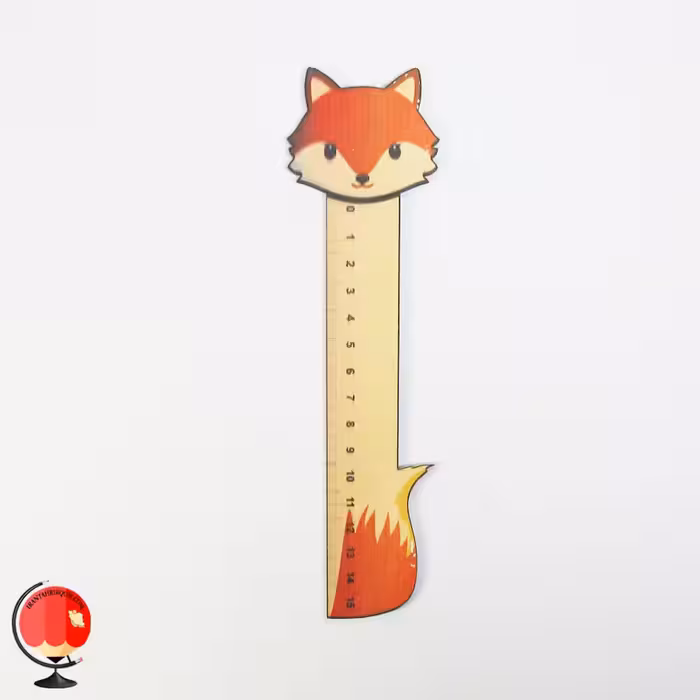 خط کش فانتزی 15 سانت طرح روباه