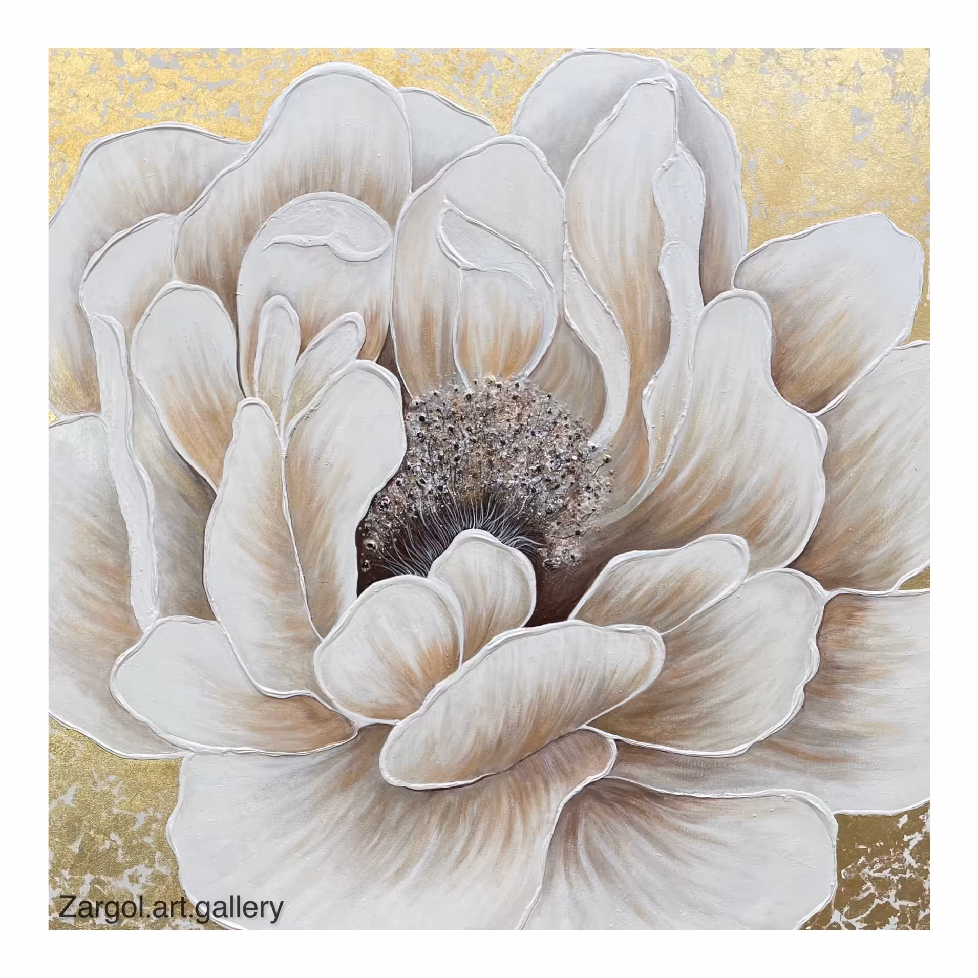 تابلونقاشی دکوراتیو برجسته زمینه ورقطلا ابعاد 70در70 ارسال با بیمه  کردن نقاشی 