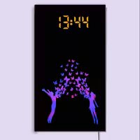 ساعت دیواری لوکس و دکوراتیو دیجیتال چند منظوره (طرح هم پرواز)