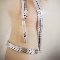 کد109 ست گردنبند ودستبند حدید 