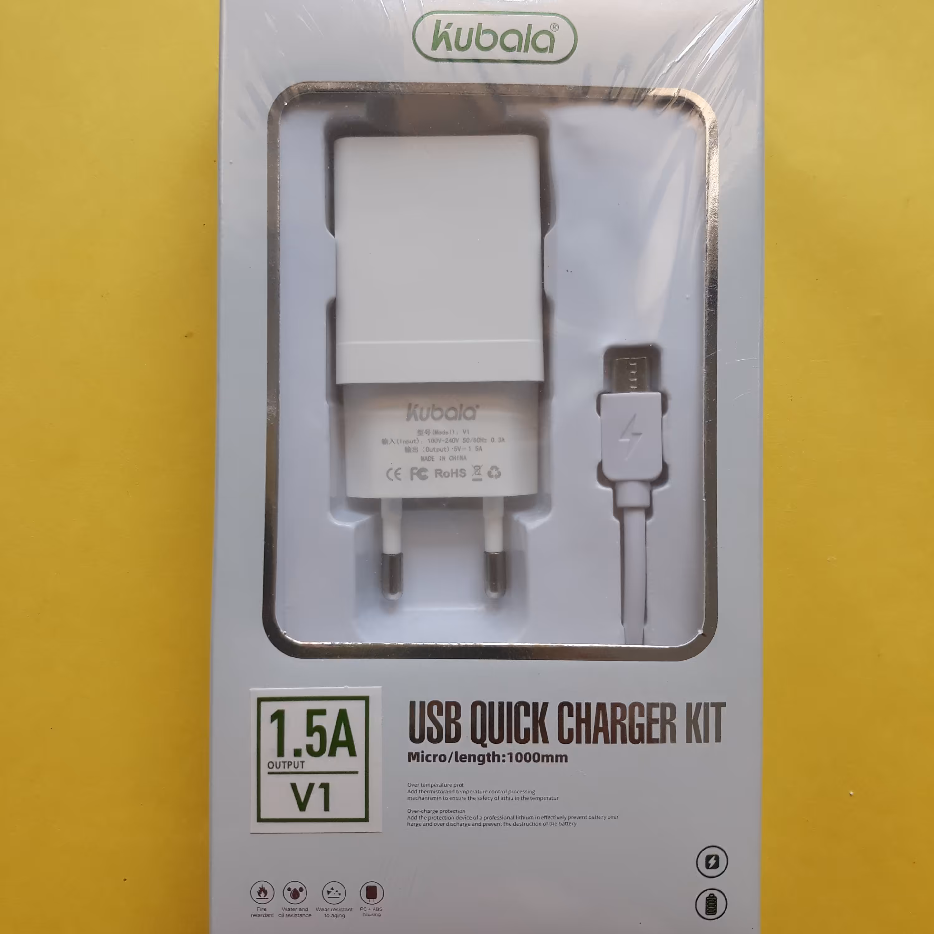 شارژر کامل میکرو اندروید ، کیفیت خوب، یک و نیم آمپر ، مناسب برای Mp3 پلیر  ، ساعت و ...