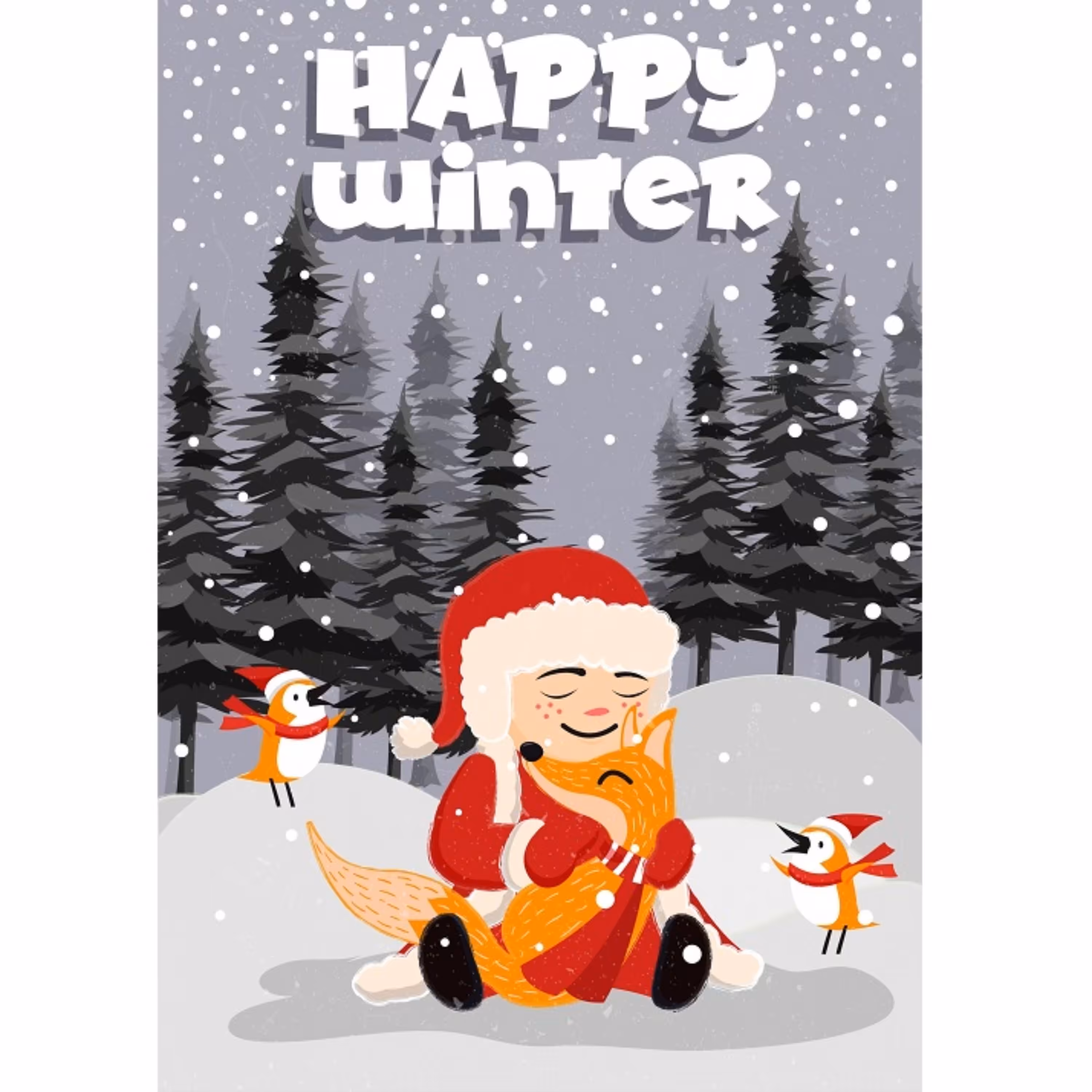 دفتر نقاشی فانتزی40برگ فنری-سایز A4-جلد دو رو گلاسه260 گرم-طرح happy winter