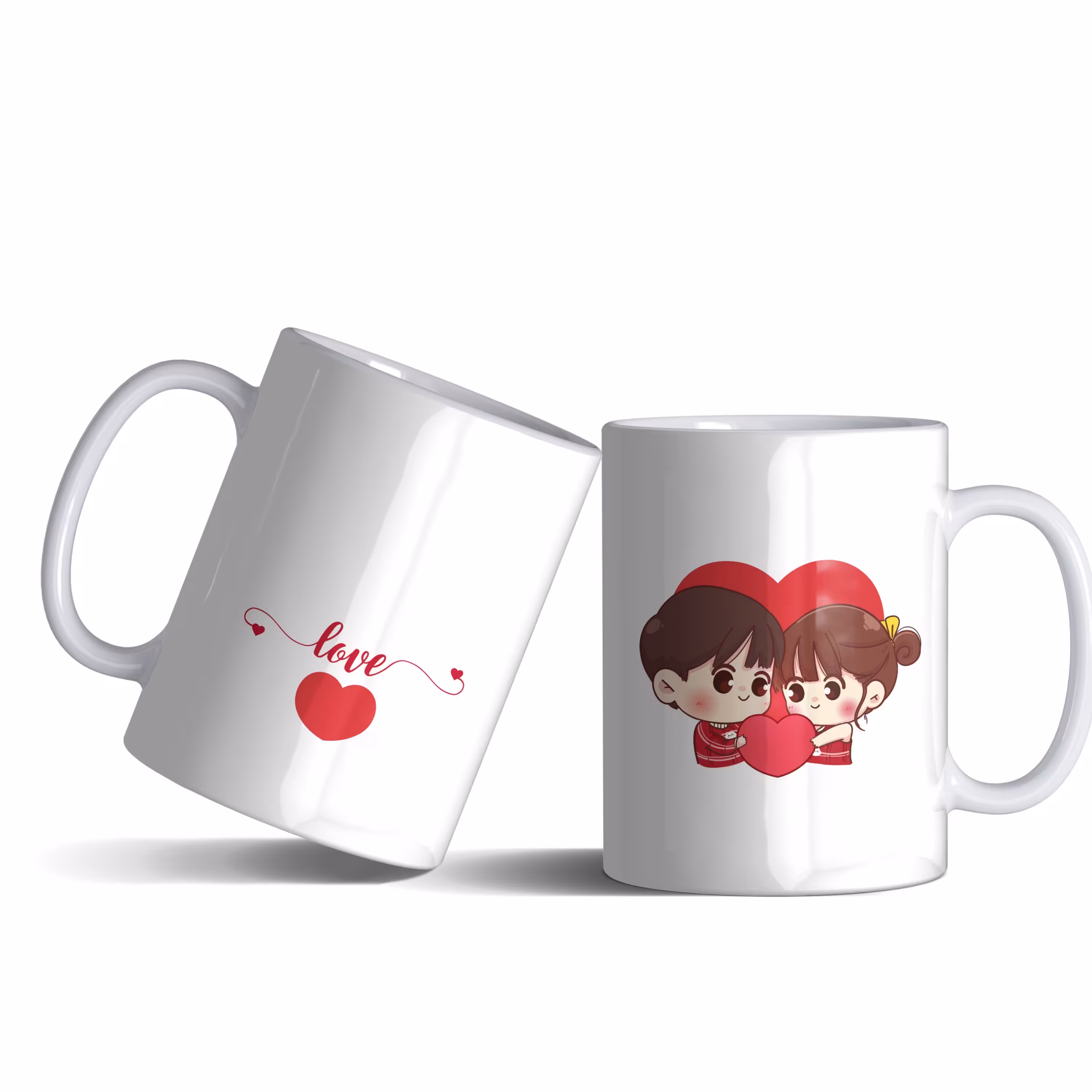 لیوان (ماگ) عاشقانه با طرح دختر و پسر با متن LOVE