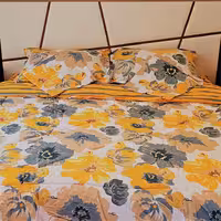 لحاف نخ پنبه یکنفره 4 تکه درجه یک برند پرقو