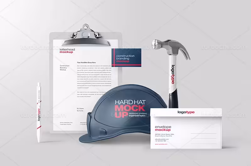 موکاپ ست اداری ساختمانی | گرافیک با طعم تربچه