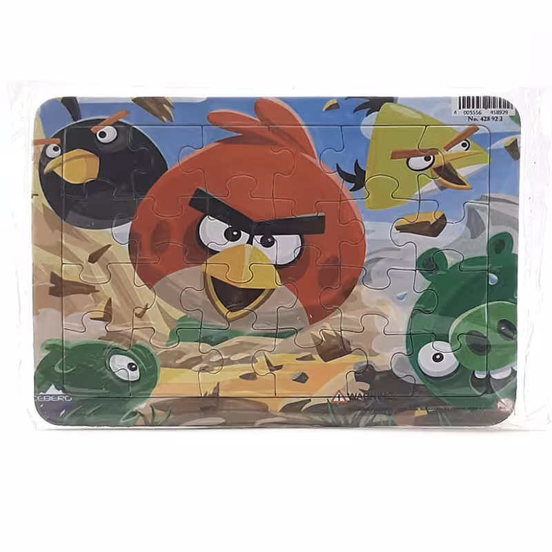 خرید پازل کودکانه 24 تکه مقوایی پشت وایت برد طرح Angry Birds