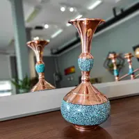 گلدان دالبری فیروزه کوبی ارتفاع 31 سانت برند گوهر
