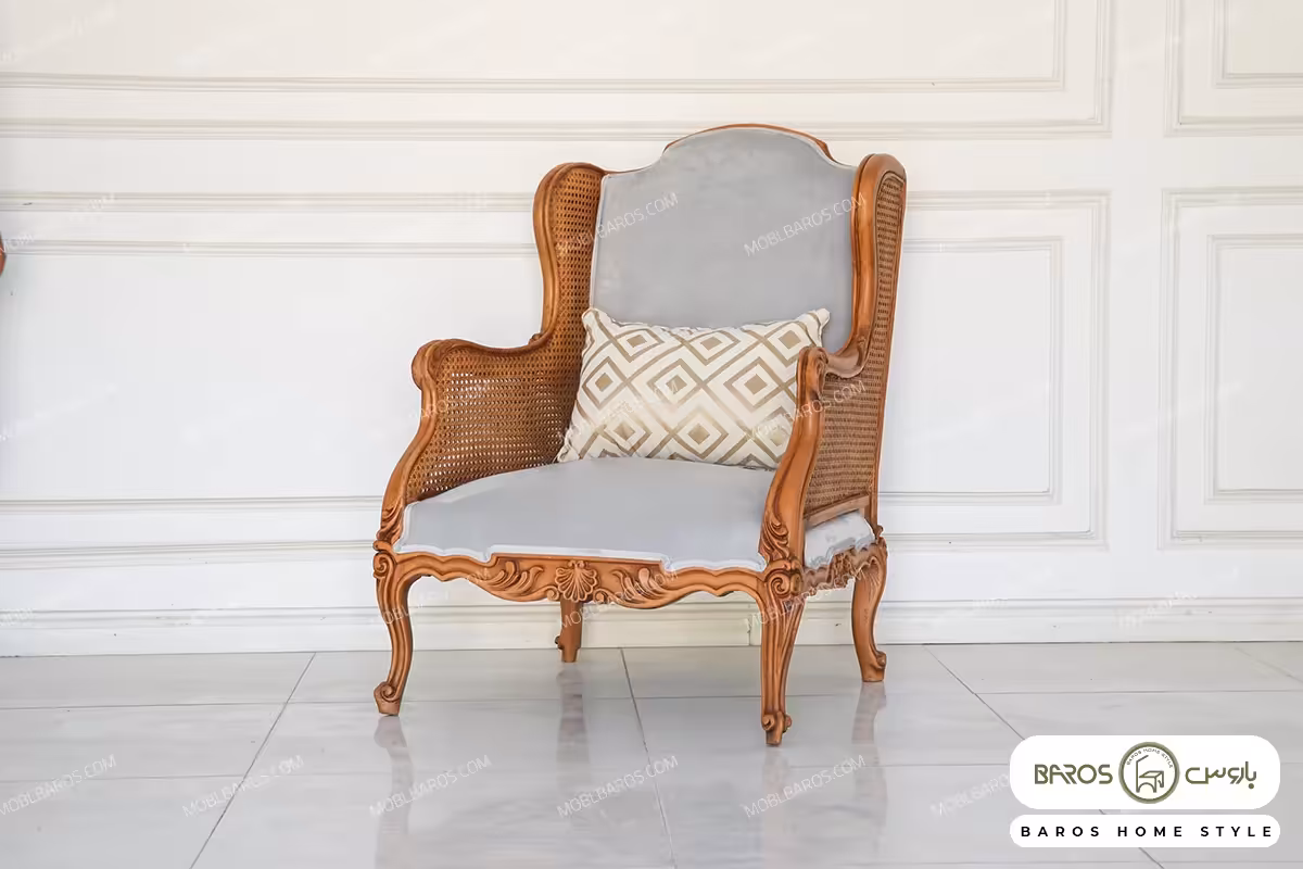 مبل تک‌ نفره کویین رومینا حصیری