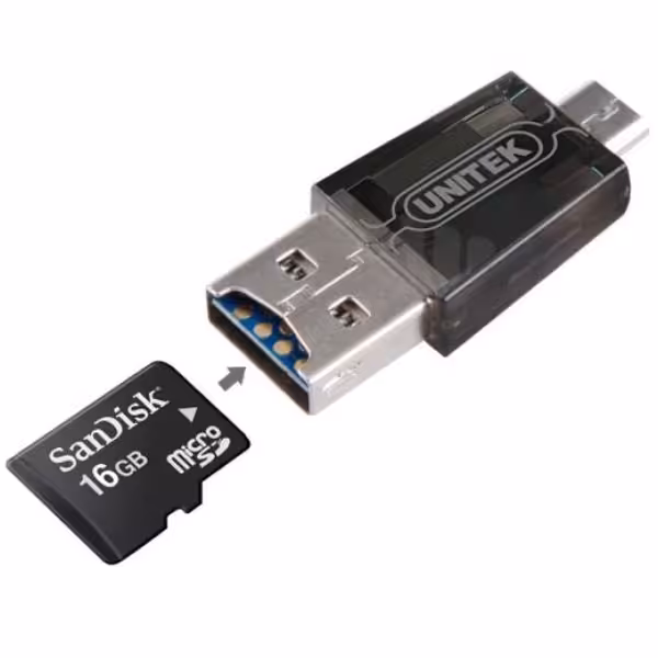 کارت خوان Micro SD و OTG یونیتک مدل Y-2212