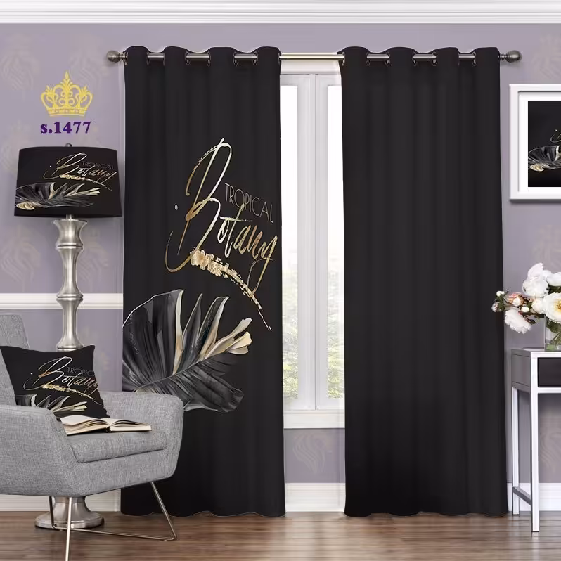 پرده پذیرایی دو قواره طرح فانتزی کد S1477