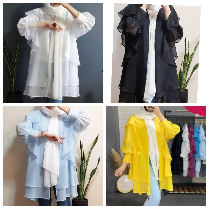مانتو حریر شیشه ای (قبل از سفارش از غرفه دار موجودی گرفته شود)