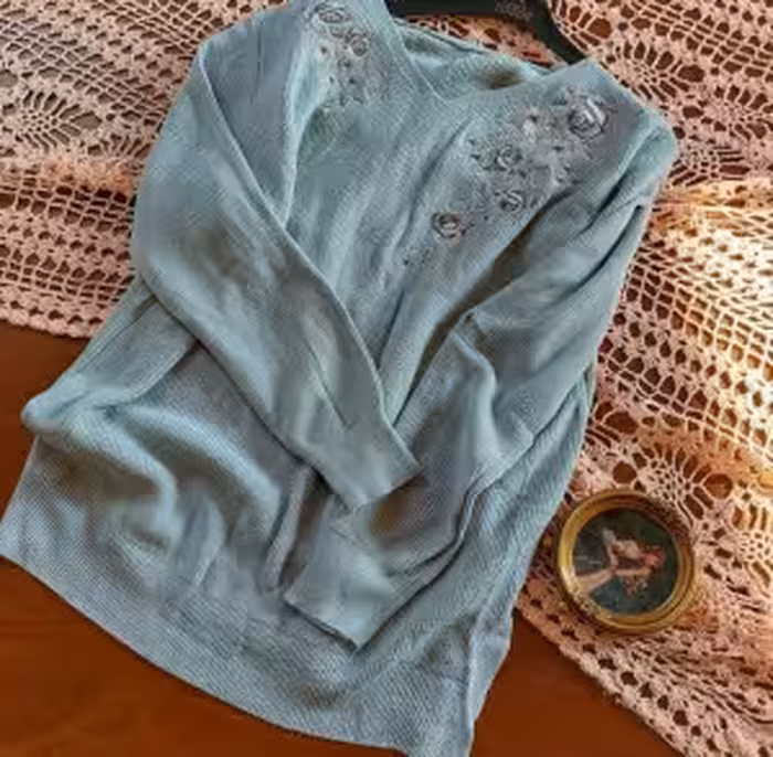 بلوز بافت مجلسی گلدوزی شده