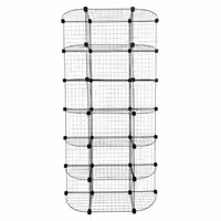 ست قفسه مشبک مدل دو طرف هلالی شش طبقه سایز 32x32(ارسال پس کرایه و به عهده مشتری)