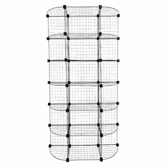 ست قفسه مشبک مدل دو طرف هلالی شش طبقه سایز 32x32(ارسال پس کرایه و به عهده مشتری)