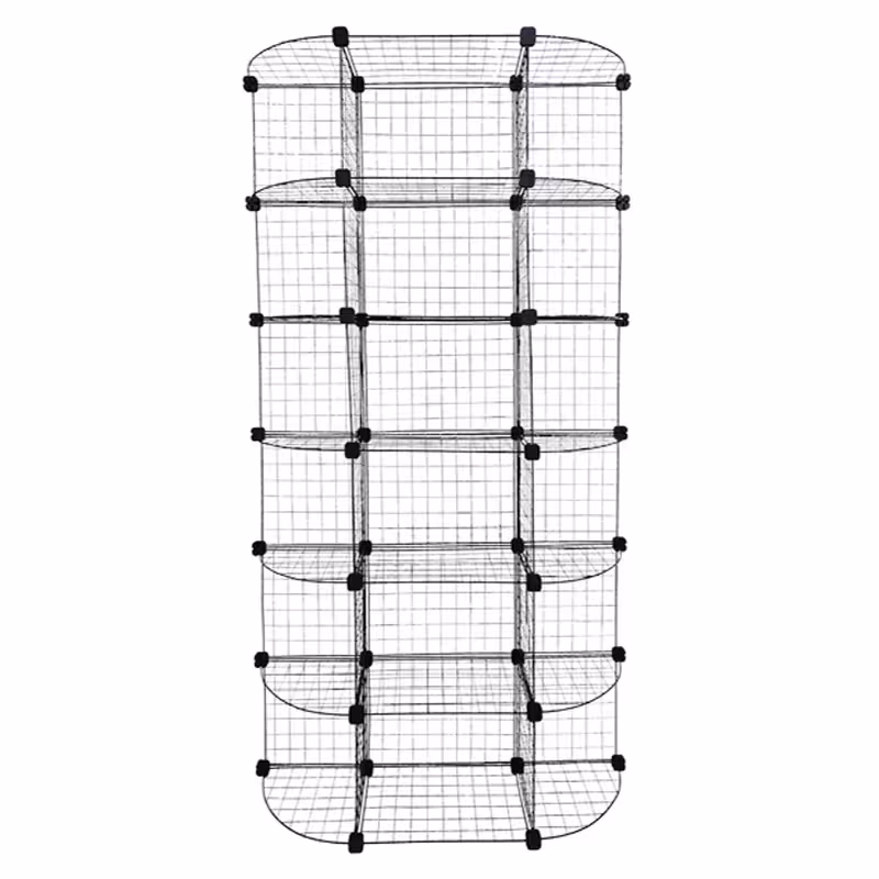 ست قفسه مشبک مدل دو طرف هلالی شش طبقه سایز 32x32(ارسال پس کرایه و به عهده مشتری)