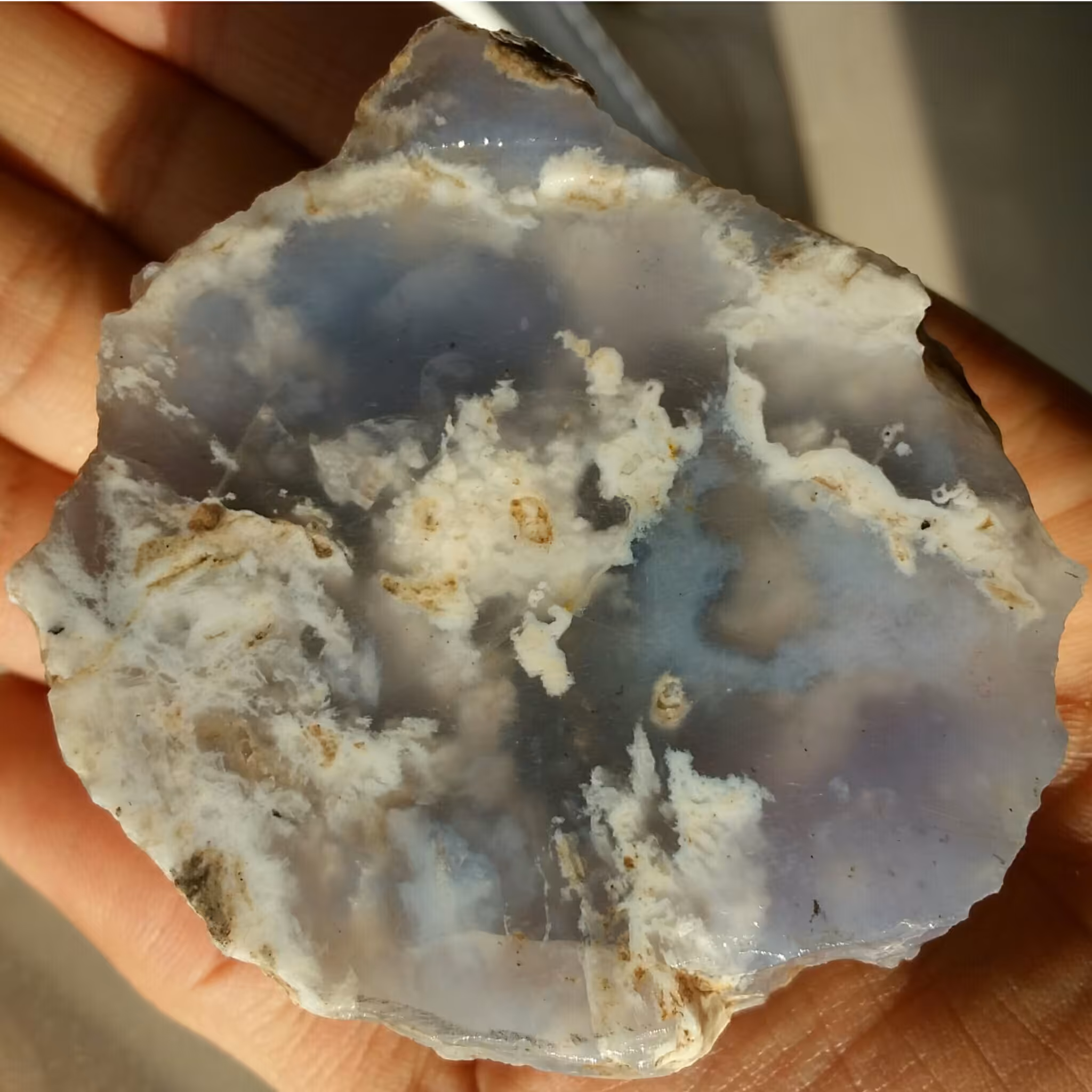 اسلایس سنگ راف عقیق سلیمانی آسمانی محشر 100در100 طبیعی بی نظییییییییییر