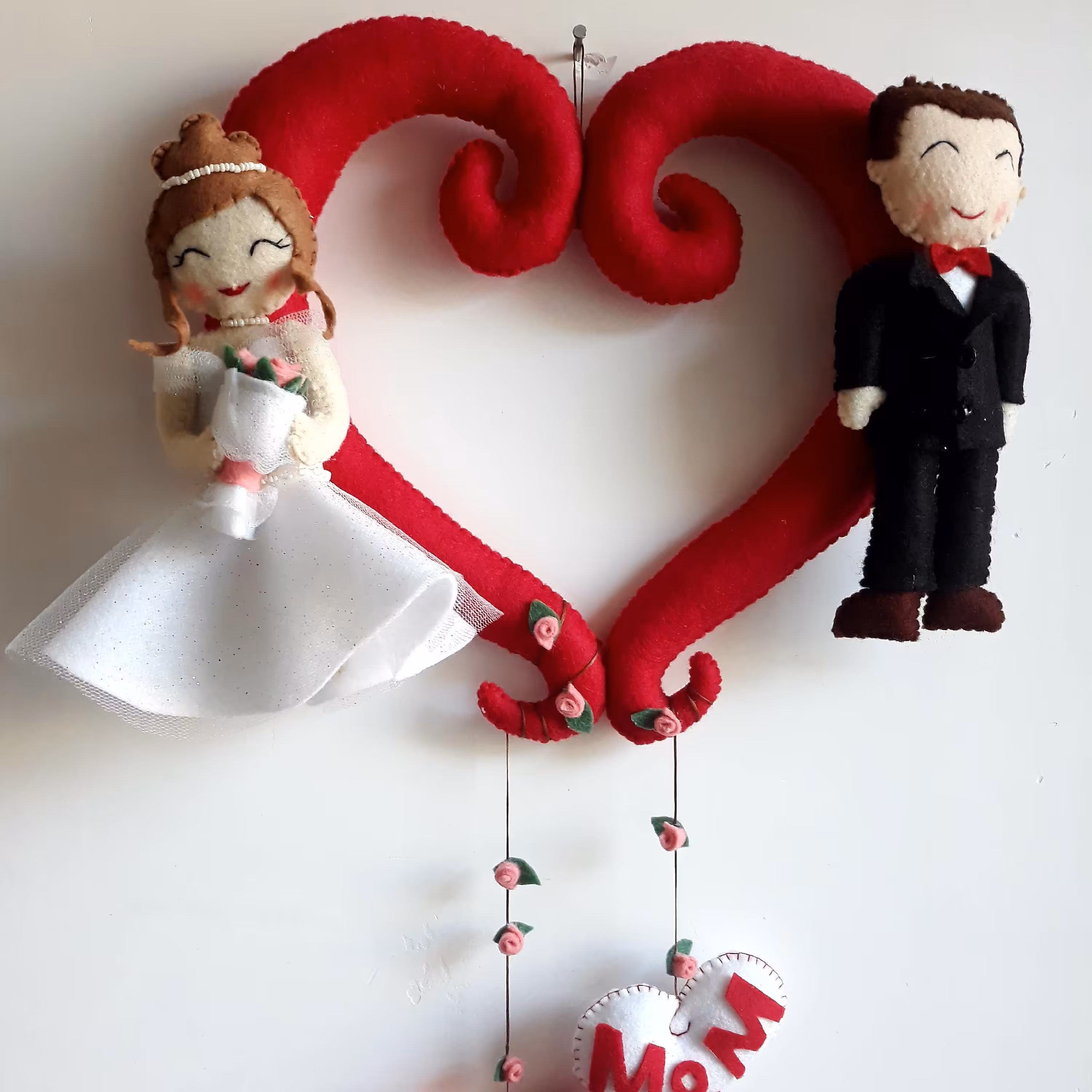 آویز نمدی عروس و داماد 