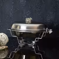 سوفله خوری نقره ای سالی نو پایه مفتولی مدل 5009N