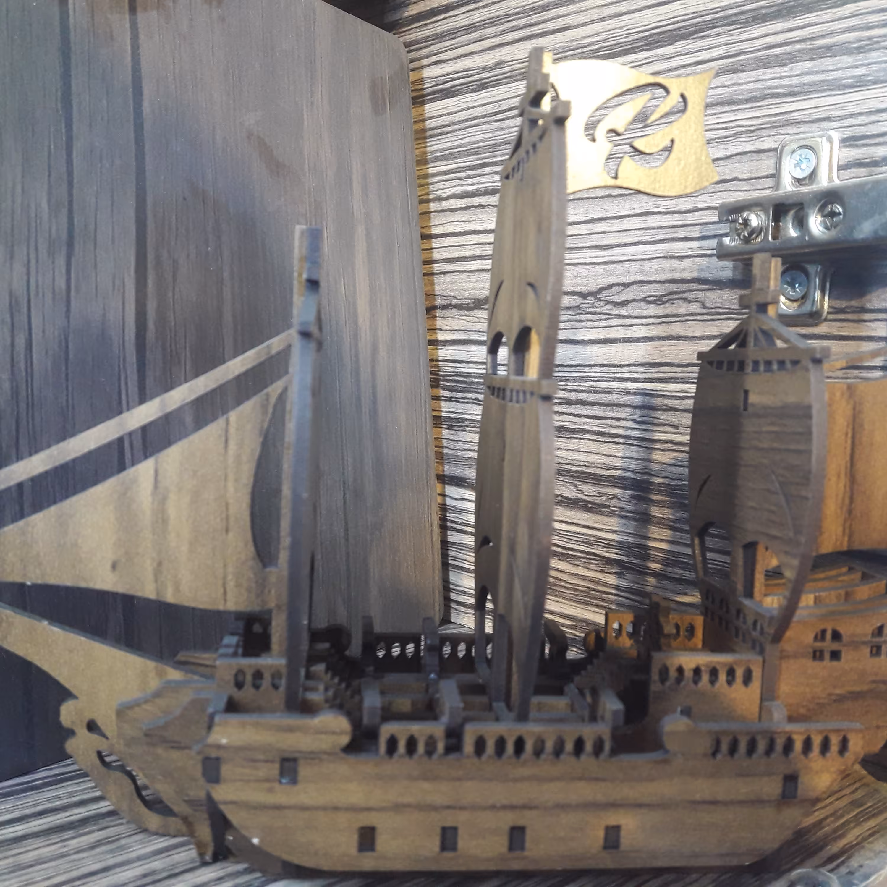 کشتی چوبی دکوری