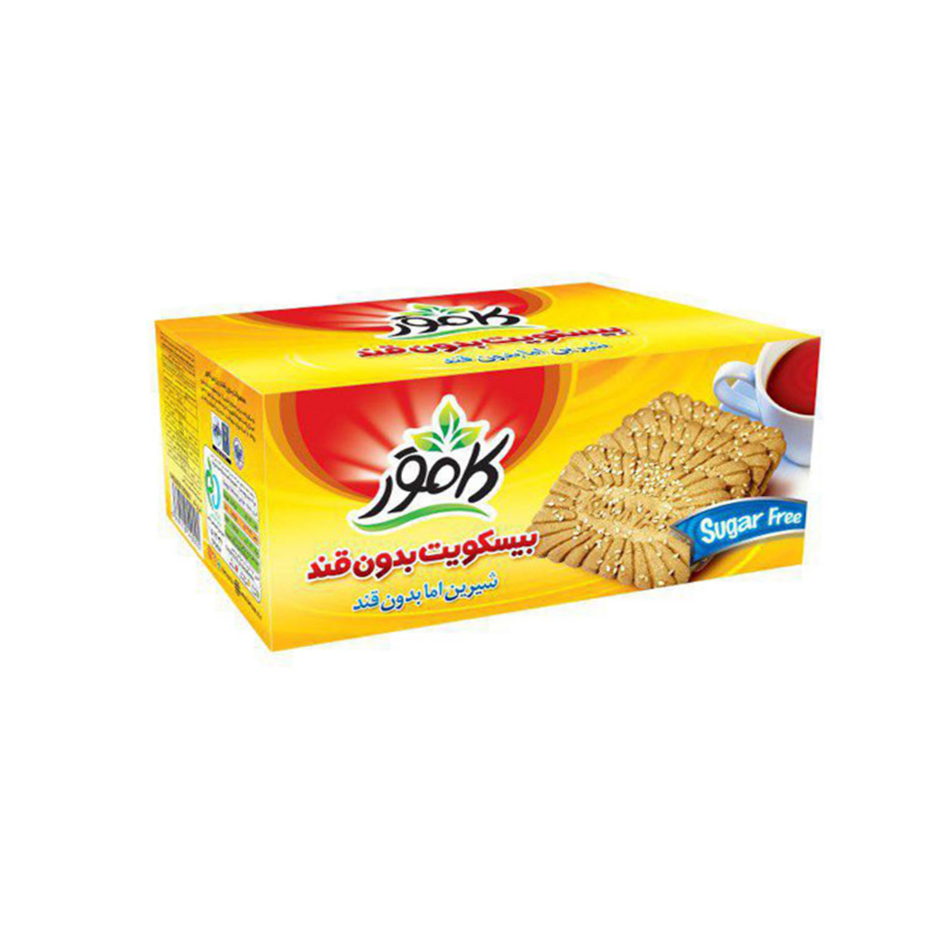 (پک 3 عددی) بیسکویت گندم 340 گرم بدون قند کامور