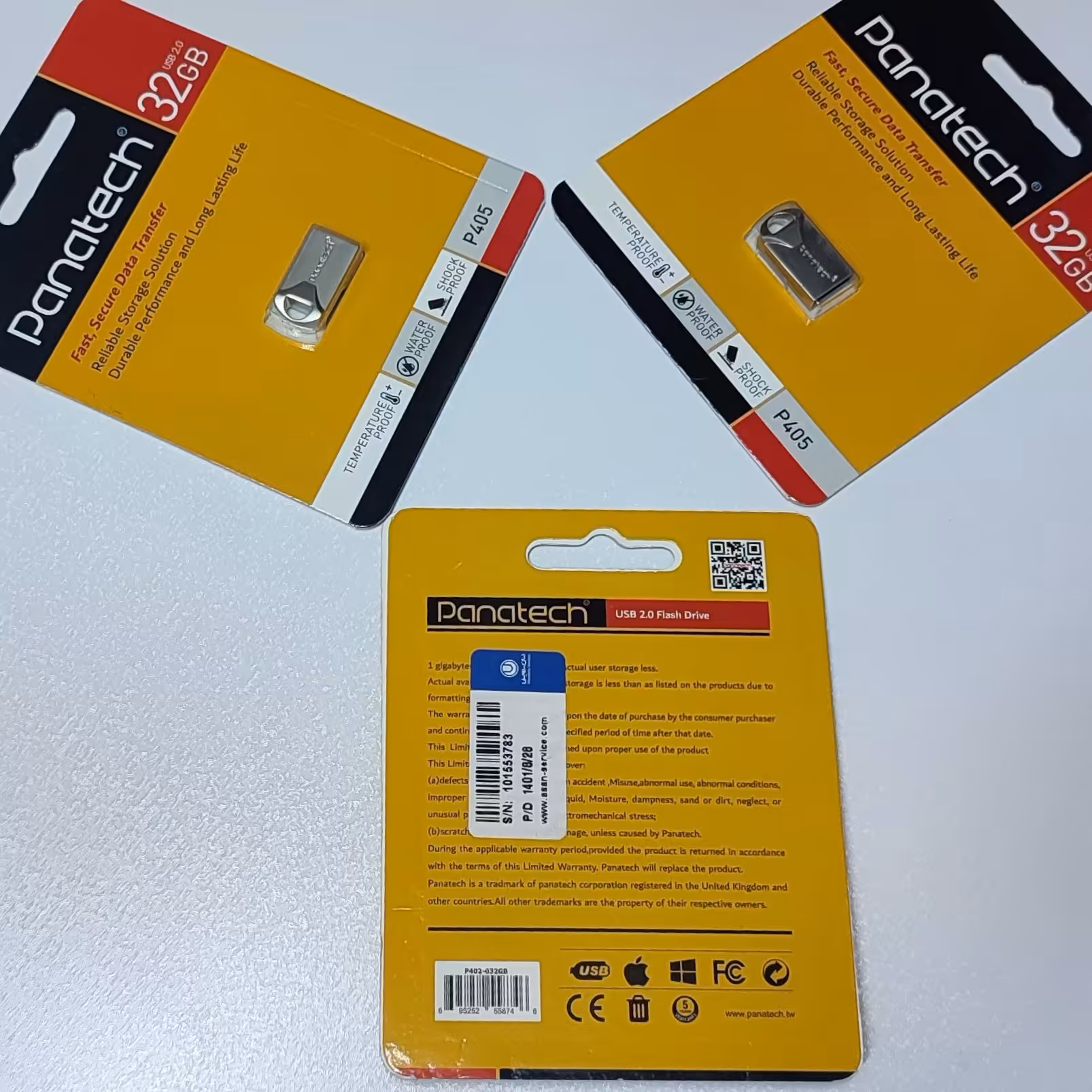 فلش 32 گیگ panatech  ضدآب ضد شوک ضدضربه با گارنتی مادام العمر