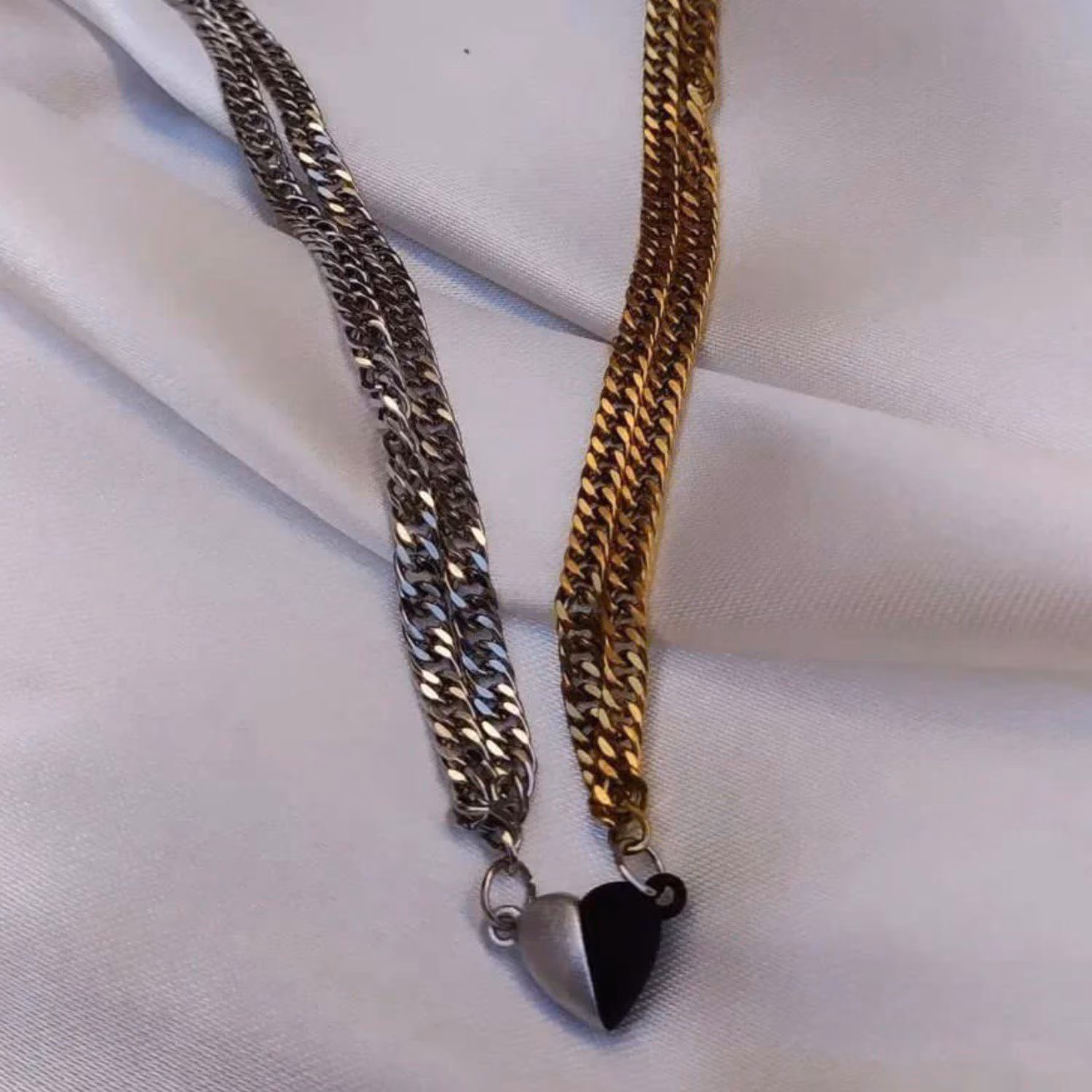 بدلیجات زیورالات ست دوستی گردنبند استیل در رنگ های مختلف