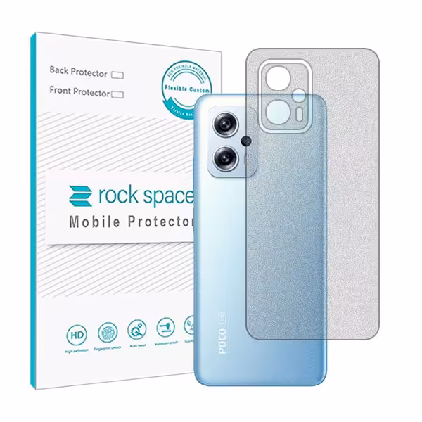 گلس محافظ پشت گوشی شیائومی Poco X4 5G مدل نانو هیدروژل مات برند راک اسپیس کد22067S