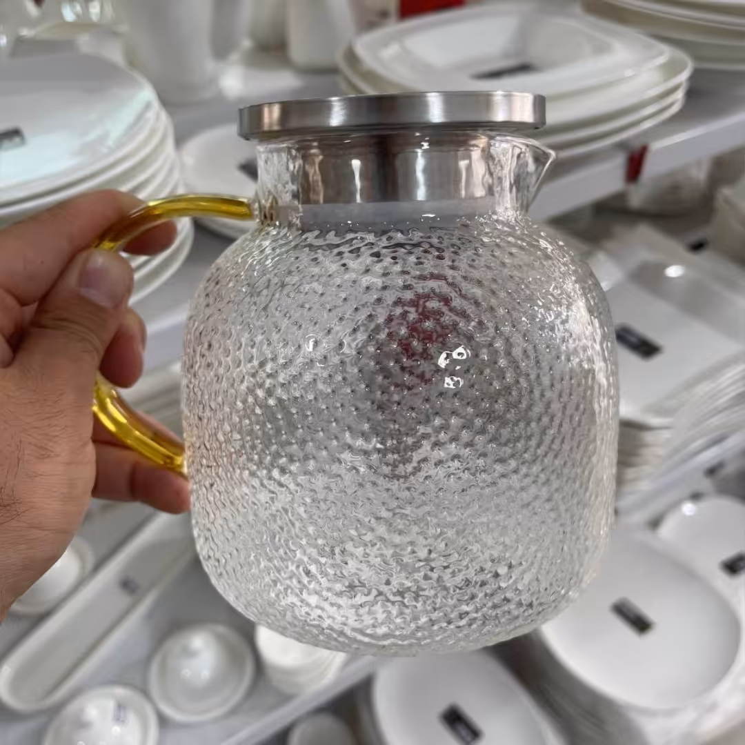 قوری پیرکس شعله مستقیم مدل برفی محصول وارداتی با کیفیت