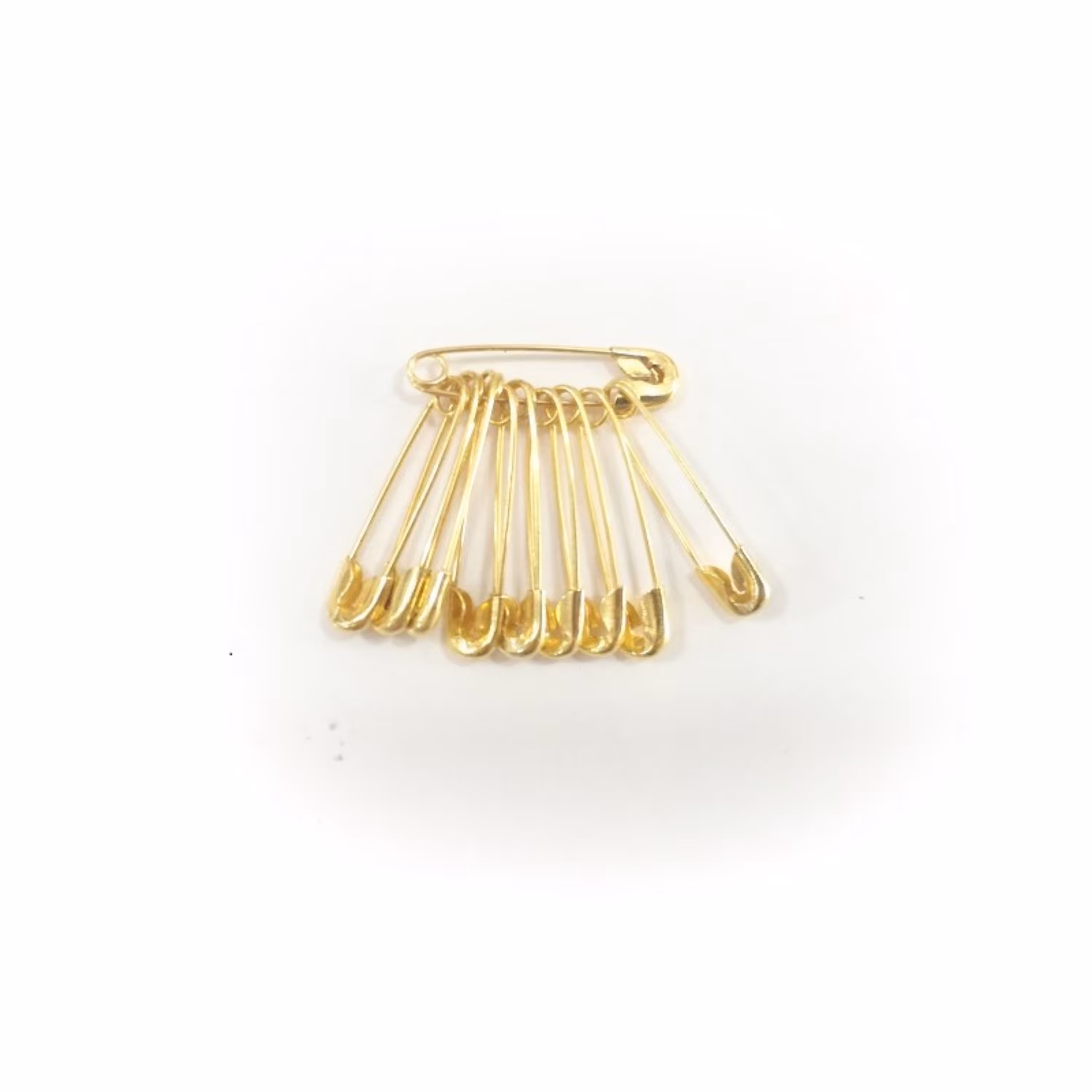 سنجاق قفلی ریز  طلایی(سایز 000) (بسته 12 عددی)