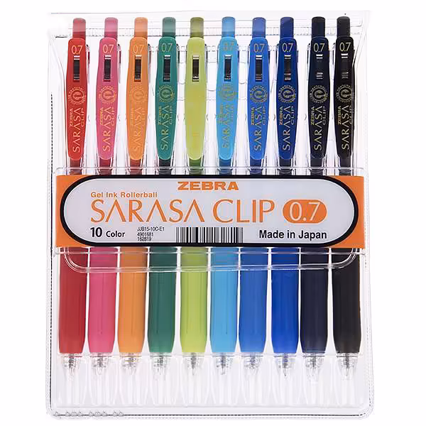 روان نویس زبرا مدل Sarasa Clip 0.7 بسته 10 عددی