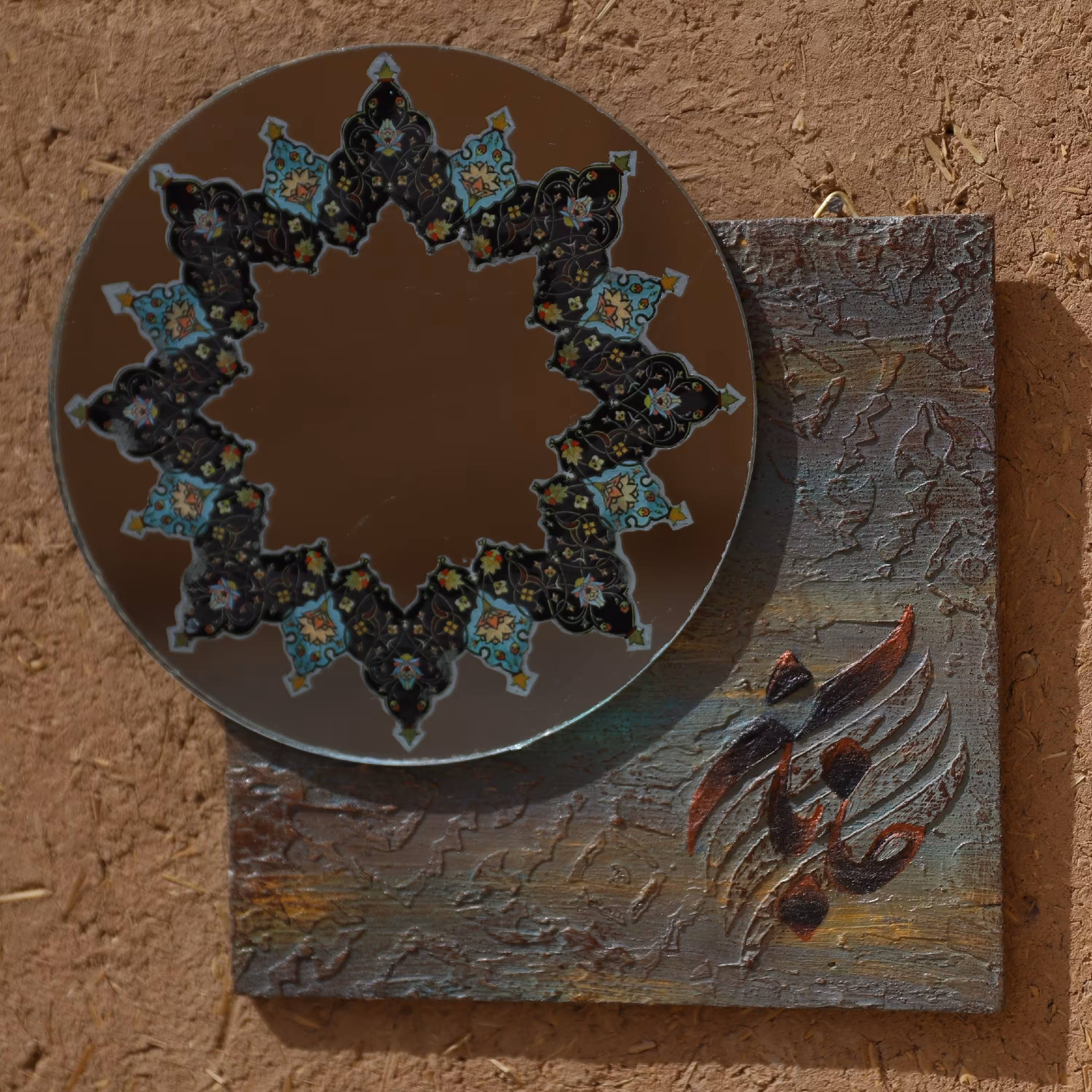 آینه دکوراتیو و آینه آنتیک تذهیب پتینه دستساز