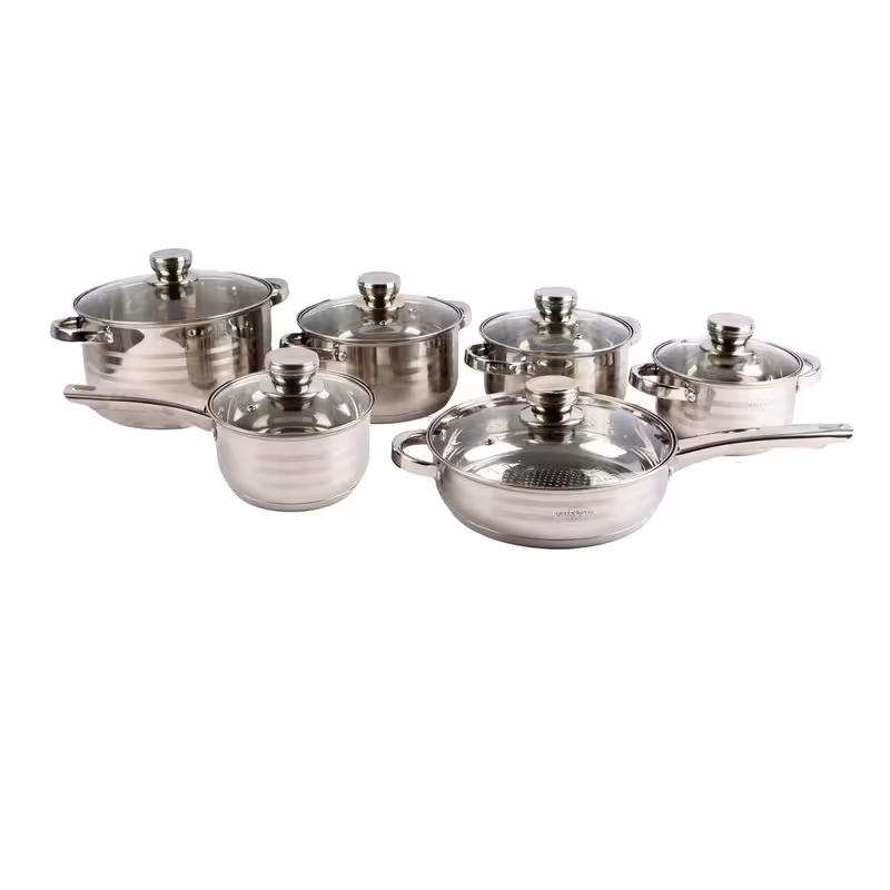 سرویس قابلمه استیل 12 پارچه کویین رویال