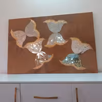 تابلو اینه کاری چهار پروانه  دکوری لوکس در ابعاد 120در80