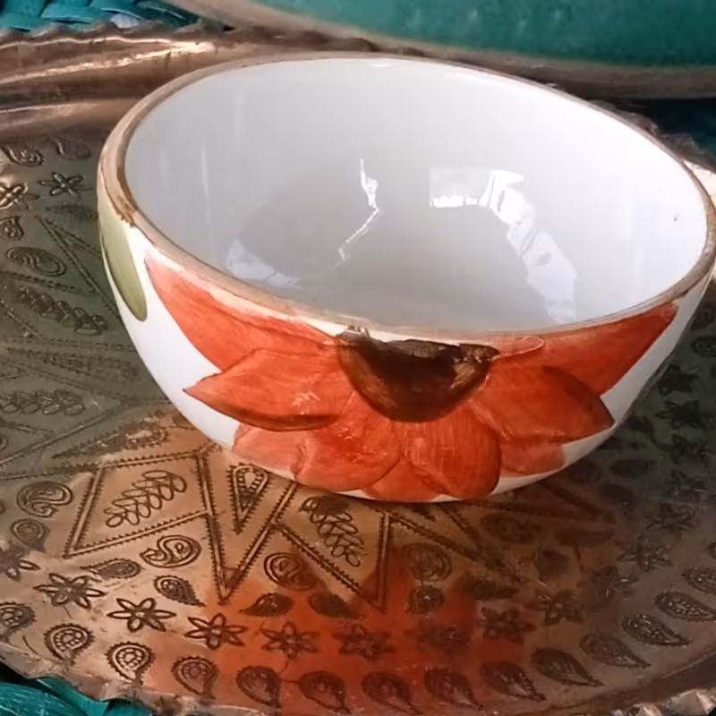 کاسه ماست خوری گلدار