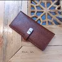 کیف پول دو لت چرم طبیعی دستدوز