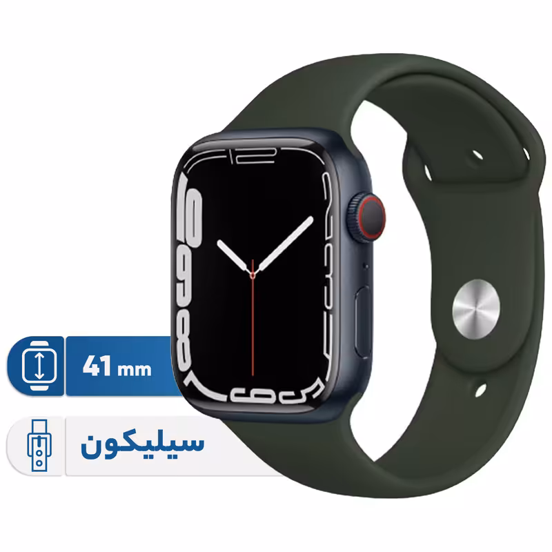 ساعت هوشمند اپل واچ سری 7 مدل 41mm Aluminum Case with Sport silicone Band - کالاوما