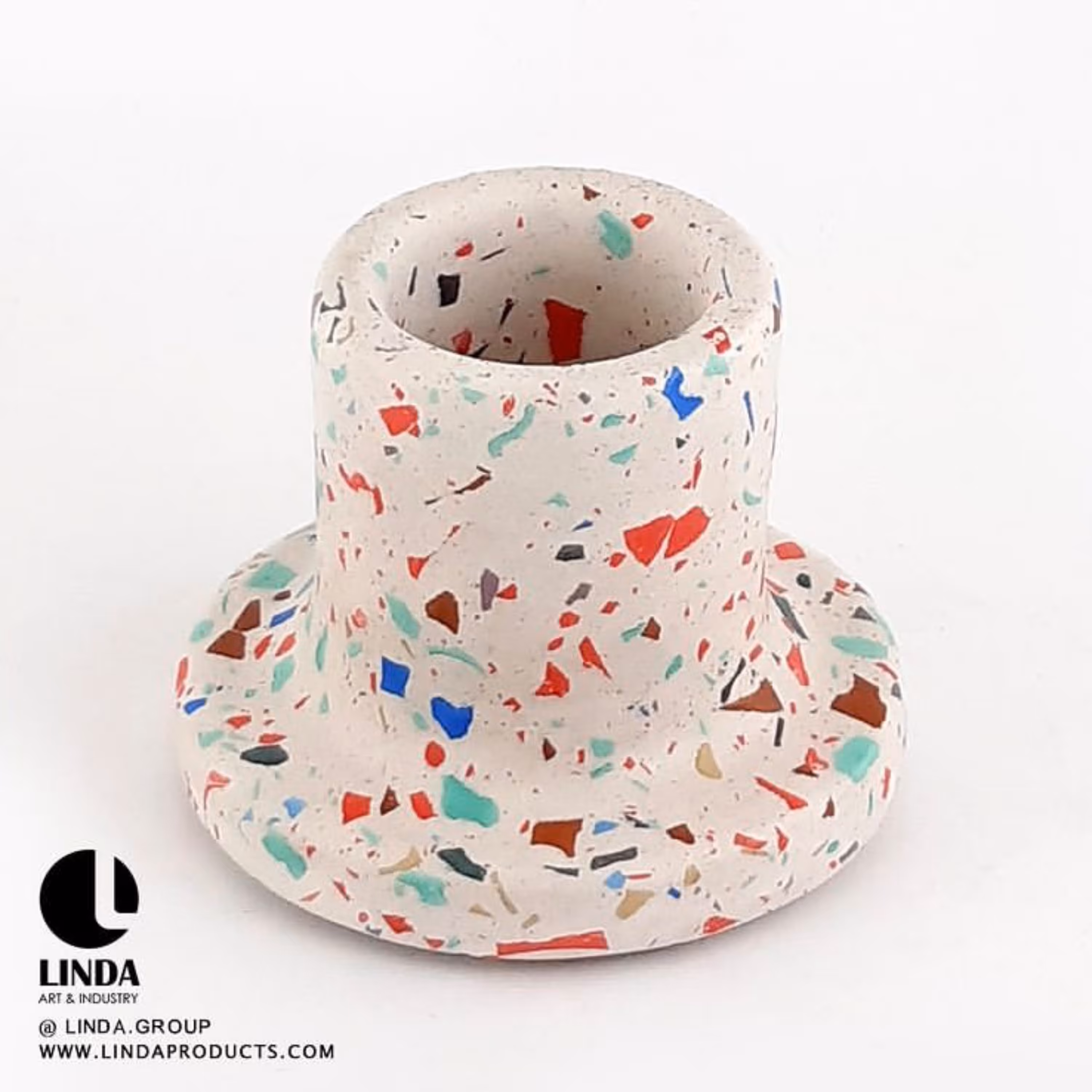 شمعدان متریال سنگ مصنوعی قابل سفارش در طرح و رنگ متنوع