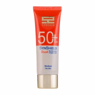 کرم ژل ضد آفتاب 50  SPF، رنگی (مدیوم)، مناسب پوست چرب
