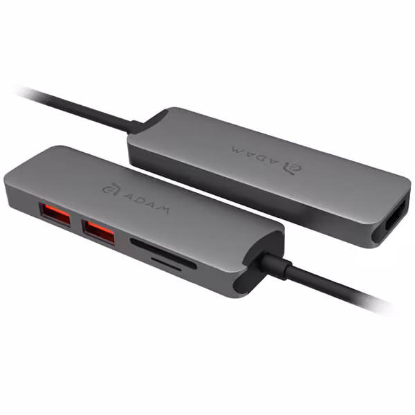 هاب ADAM ELEMENTS آدام اِلمِنتس مدل Casa Hub A05 USB-C 3.1 Gen 2 &amp; 4K60Hz 5-in-1 Hub خاکستری - Hiapple.ir