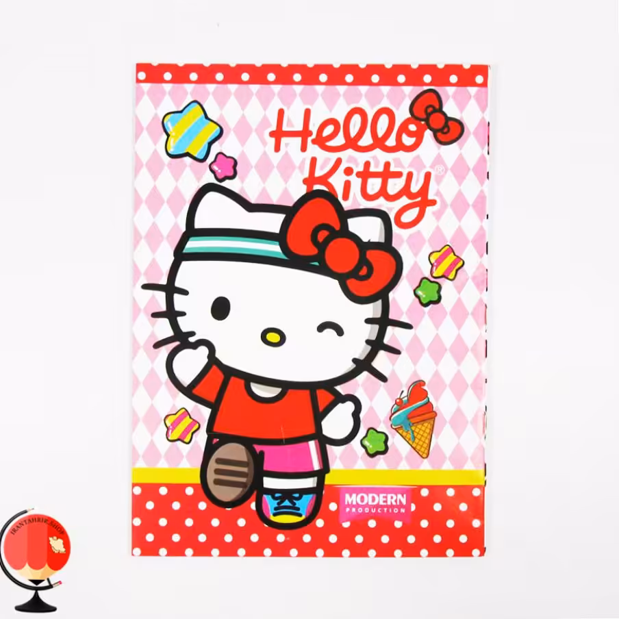 دفتر رسم شطرنجی 1 سانت طرح کیتی