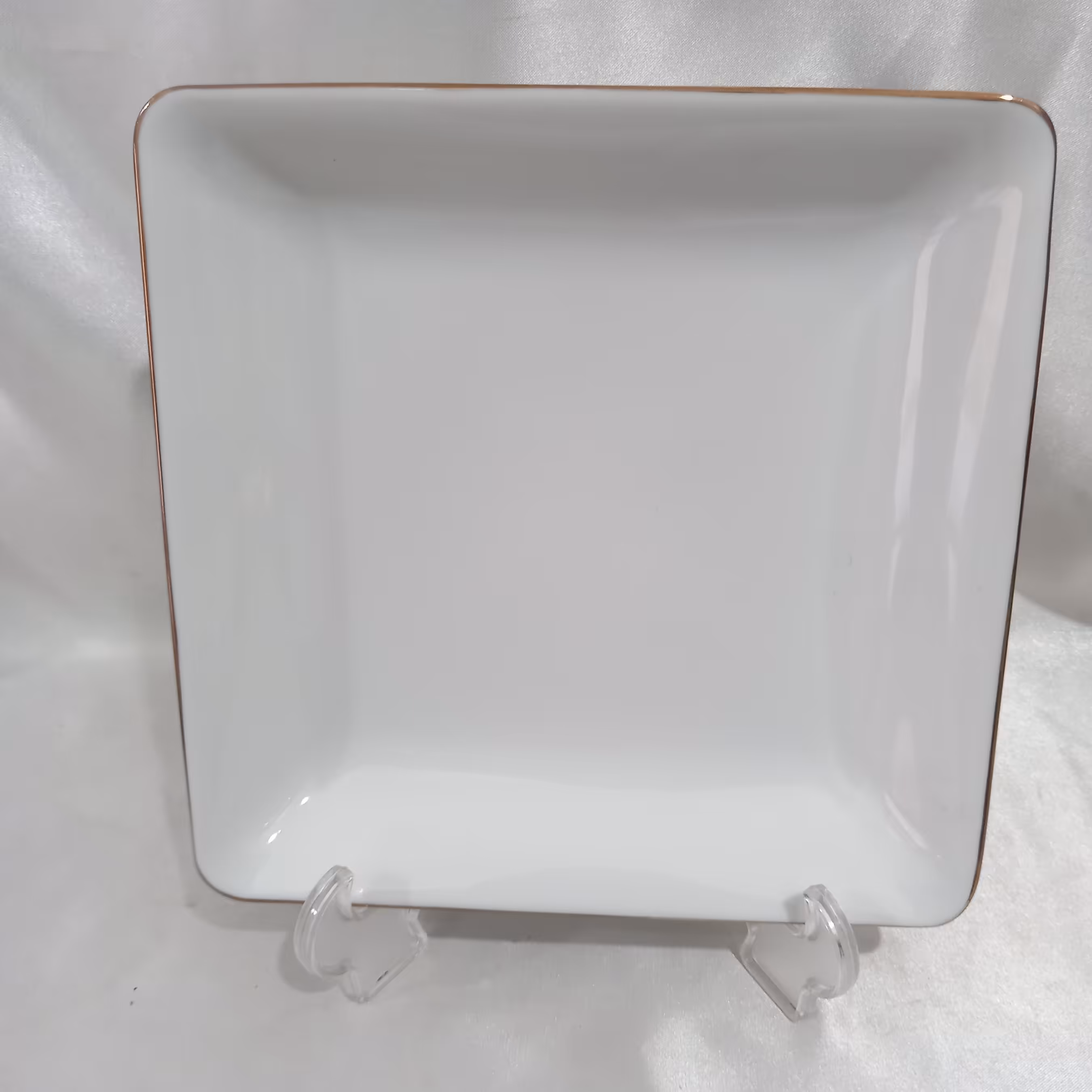 بشقاب خورش خوری لب طلا مربع 6عددی 