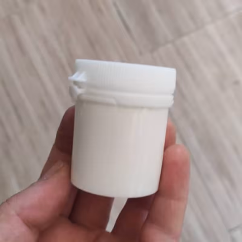 قوطی پلی اتیلن 30گرمی سفید با درب پلمپ دار (بسته 5عددی)