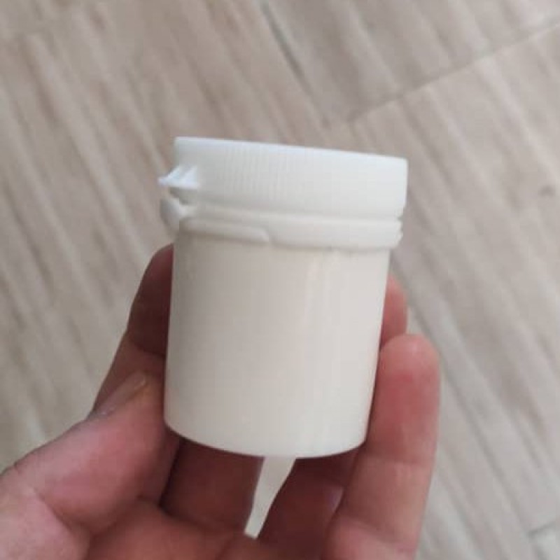 قوطی پلی اتیلن 30گرمی سفید با درب پلمپ دار (بسته 5عددی)