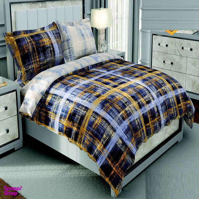 سرویس روتختی طرح ساتین پنبه پلاس کد 40 دو نفره شش تکه