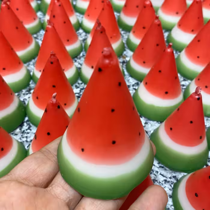 شمع هندوانه مخروطی پک20 تایی