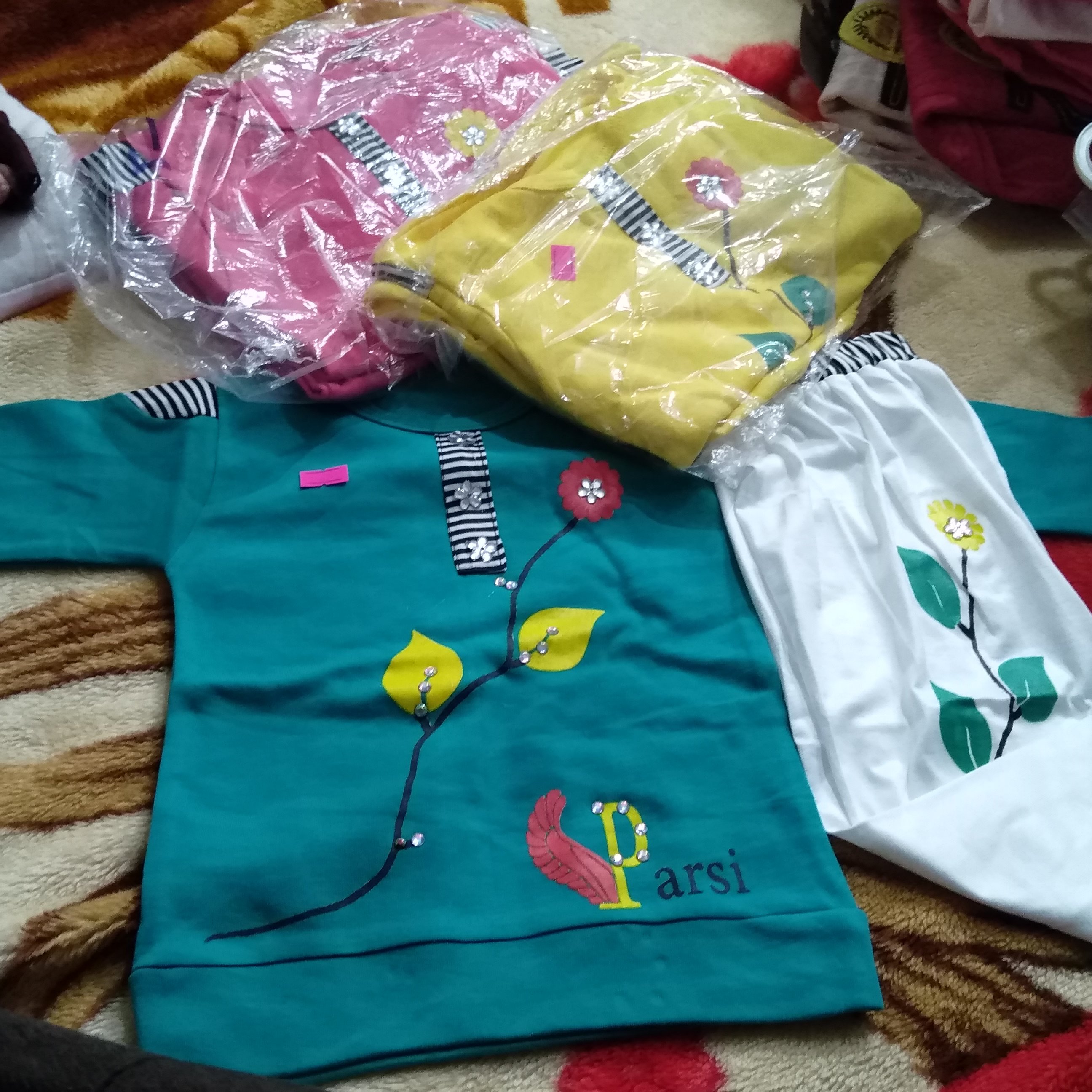 بلوز شلوار گل