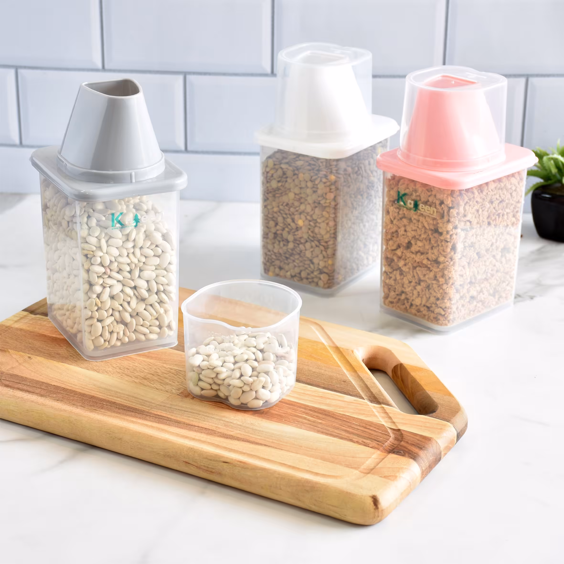 ظرف حبوبات بانکه حبوبات پیمانه دار 800 میل درجه یک