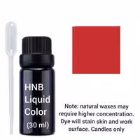 رنگ شمع مایع قرمز با قطره چکان